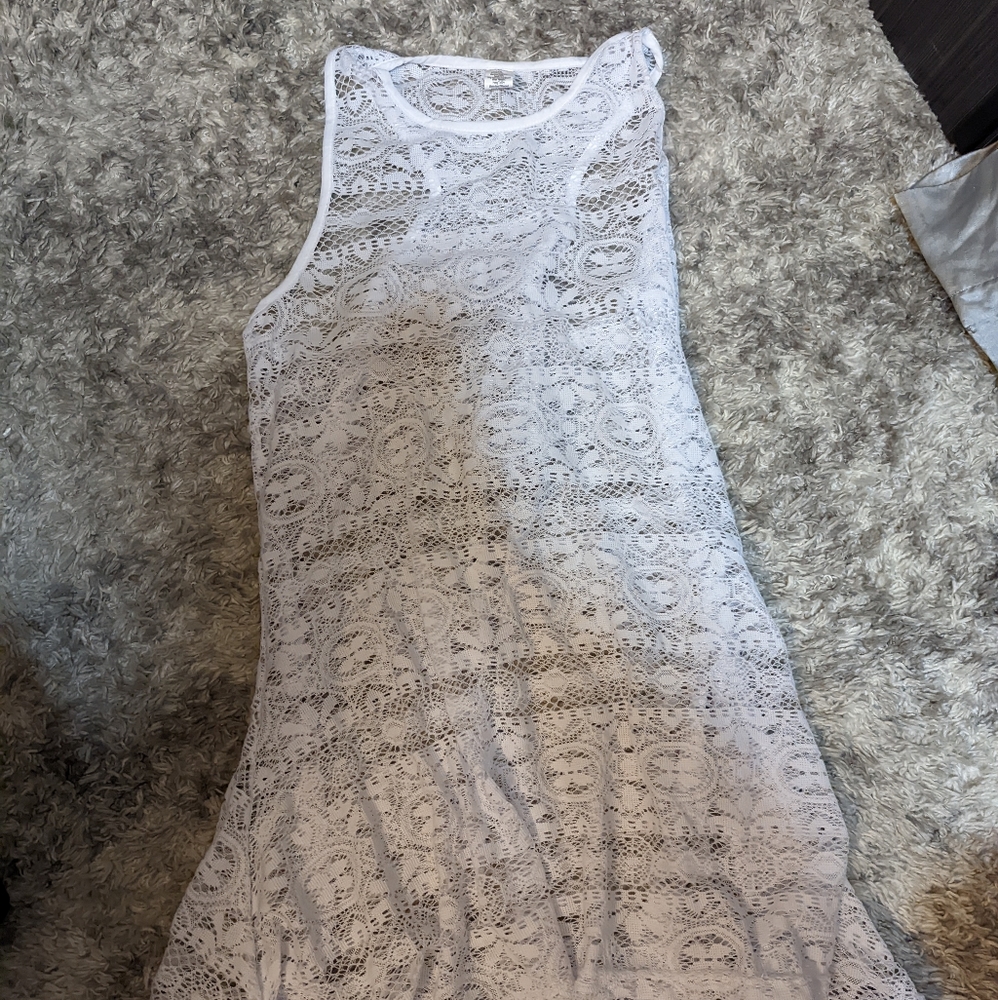 Westloop white bathing suit cover up